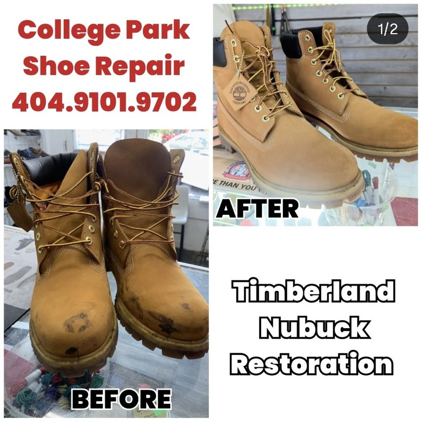 Timberland boot restoration — before and after