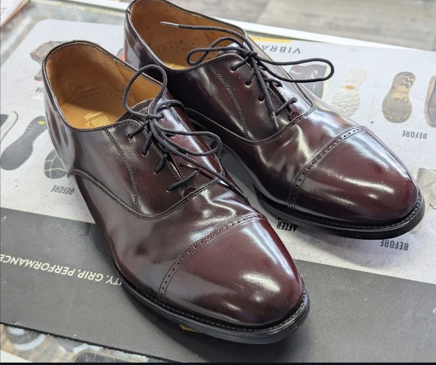 Men's shoe repair at College Park Shoe Repair