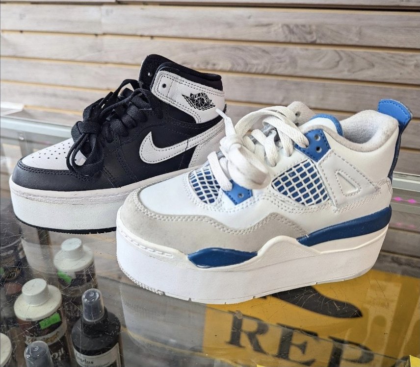 Sneaker repair at College Park Shoe Repair